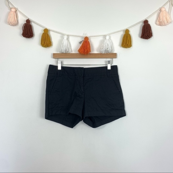 J. Crew Broken-In Chino Cotton Black Shorts Size 2 - Picture 1 of 8